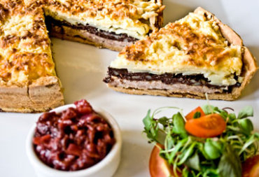 Lancashire Cheese, Pork and Black Pudding Tart